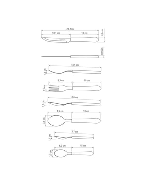 Set cubiertos Tramontina Leme de acero inoxidable 25 piezas