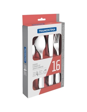 Set cubiertos Tramontina Laguna de acero inoxidable 16 piezas