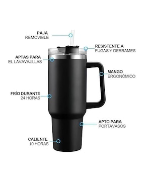 Termo Genérica de acero inoxidable con tapa rosca
