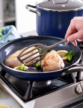 Batería de cocina Blue Diamond de aluminio anodizado antiadherente cerámica 10 piezas