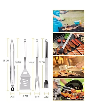 Set utensilios Genérica de acero inoxidable