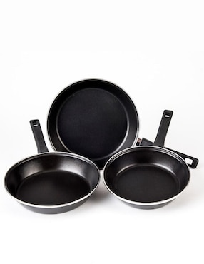 Set de sartenes Cinsa Barcelona de acero vitrificado 3 piezas