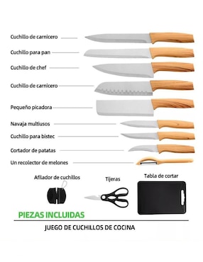 Set de cuchillos para chef Belug 12 piezas
