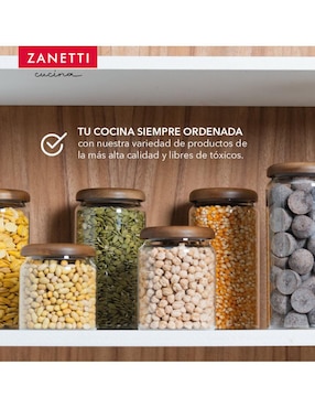 Set contenedores Zanetti de vidrio 3 piezas