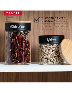 Set contenedores Zanetti de vidrio 3 piezas