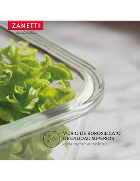Set contenedores Zanetti de vidrio 3 piezas