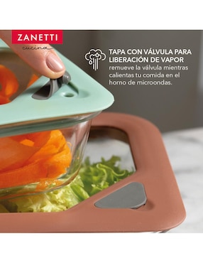 Set contenedores Zanetti de vidrio 3 piezas