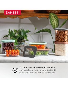 Set contenedores Zanetti de vidrio 3 piezas