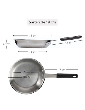 Sartén Moven de acero inoxidable