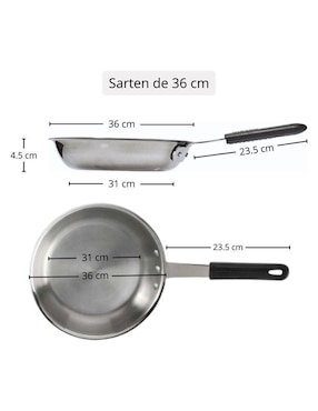 Sartén Moven de acero inoxidable