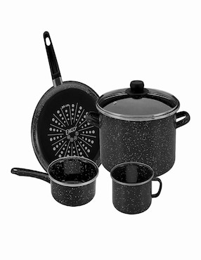 Batería de cocina Ekco Peltre Chic de peltre pesado 8 piezas