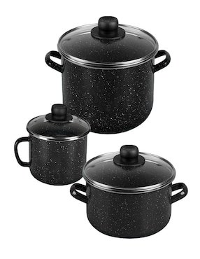 Batería de cocina Ekco Peltre Chic de peltre pesado 8 piezas