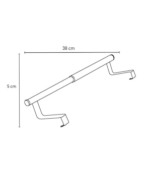 Toallero de pared Crown Baccara de acero inoxidable