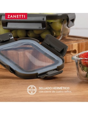 Set contenedores Zanetti de vidrio 3 piezas