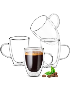 Set de tazas doble pared Easyware 4 piezas