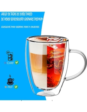 Set de tazas doble pared Easyware 4 piezas