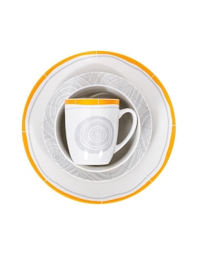 Vajilla cerrada Crown Baccara graywood de porcelana para 4 personas