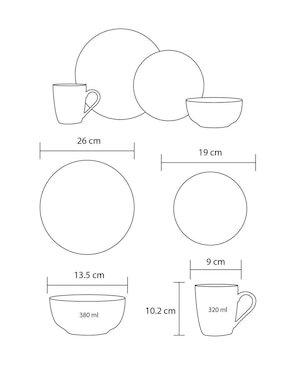 Vajilla cerrada Crown Baccara chartes de porcelana para 4 personas