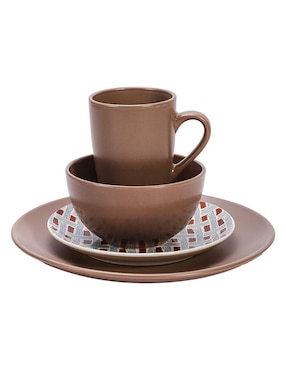 Vajilla cerrada Crown Baccara mesa de dolomita para 4 personas