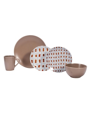 Vajilla cerrada Crown Baccara mesa de dolomita para 4 personas