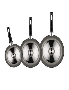 Set de sartenes Ekco de aluminio 3 piezas