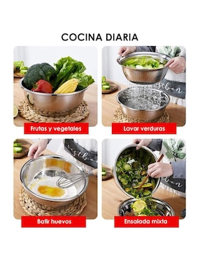 Set ensaladera Aquila de acero inoxidable