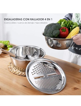 Set ensaladera Aquila de acero inoxidable