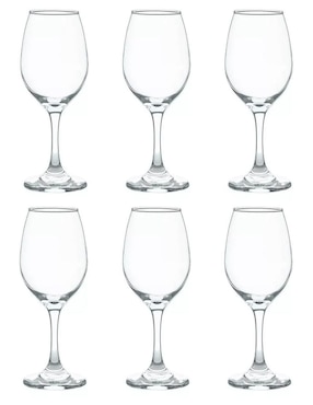 Set De Copas Para Vino Cristar De Vidrio 6 Piezas