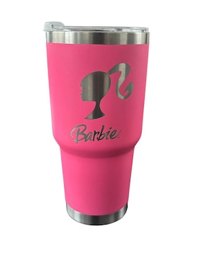 Termo Fartmex De Acero Inoxidable Barbie Pink Con Tapa Rosca 887 Ml