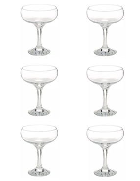 Vaso Para Champagne Stovmex Kuppi De Vidrio Con 6 Piezas