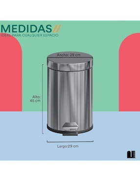Bote de basura Mubson de acero inoxidable