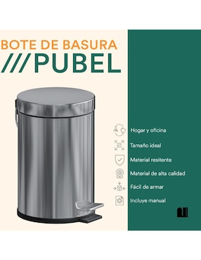 Bote de basura Mubson de acero inoxidable