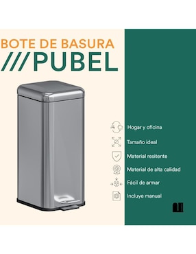 Bote de basura Mubson de acero inoxidable