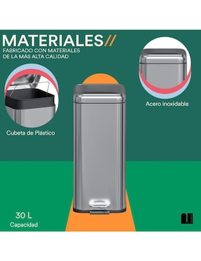 Bote de basura Mubson de acero inoxidable