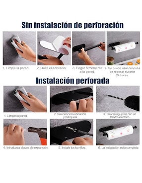 Portarrollos de acero inoxidable Wünd 1 rollo