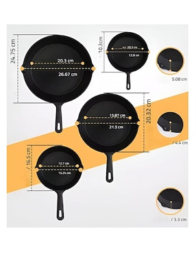 Set de sartenes Wünd de hierro 4 piezas