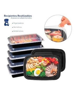 Set contenedores Bluelander de plástico 20 piezas