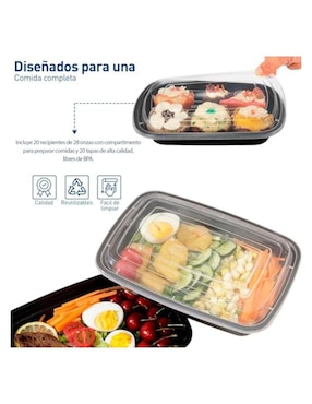 Set contenedores Bluelander de plástico 20 piezas