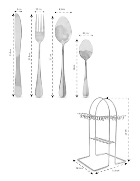 Set cubiertos Idea Nuova de acero inoxidable 24 piezas