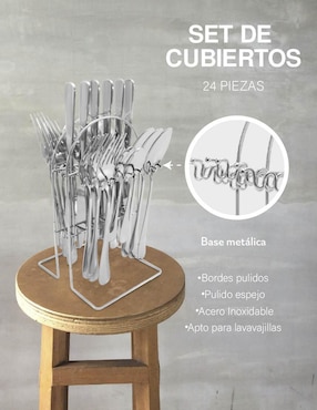 Set cubiertos Idea Nuova de acero inoxidable 24 piezas