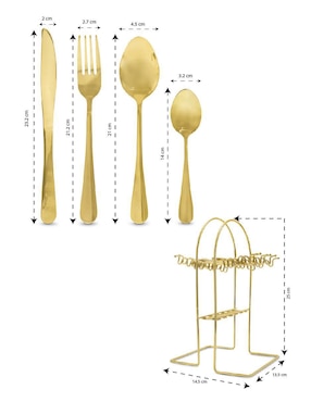 Set cubiertos Idea Nuova de acero inoxidable 24 piezas