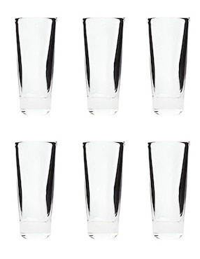 Set de tequileros Vencort de vidrio con 6 piezas