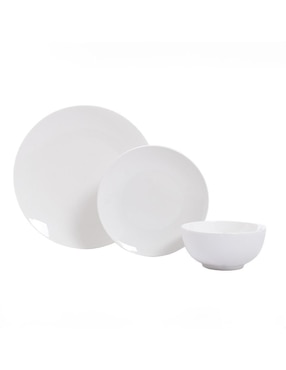 Vajilla cerrada Crown Baccara de porcelana para 4 personas