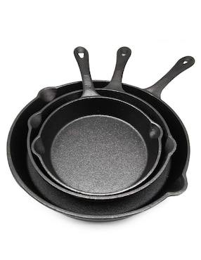Set de sartenes Naesi de hierro 3 piezas