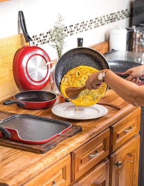 Batería de cocina Cinsa Experta de aluminio antiadherente roca 14 piezas