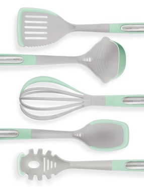 Batería de cocina Jade Cook Jade Smart de aluminio anodizado antiadherente minerales naturales 10 piezas