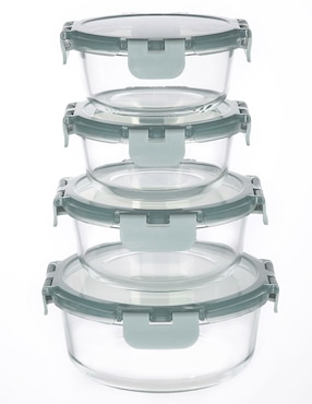 Set contenedores Heuman Brand de vidrio 12 piezas