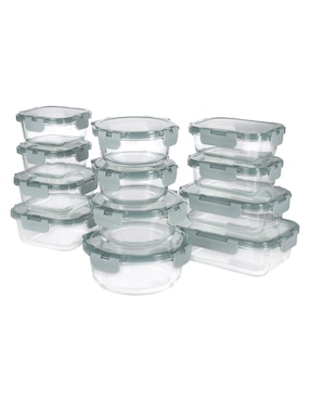Set contenedores Heuman Brand de vidrio 12 piezas