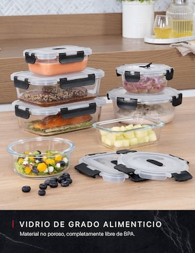 Set contenedores Cookify de vidrio 14 piezas