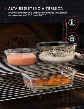 Set contenedores Cookify de vidrio 14 piezas